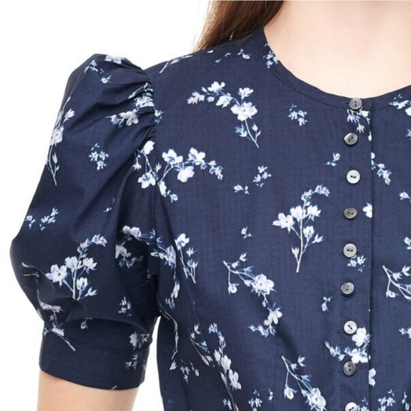 REBECCA TAYLOR Francine Floral Poplin Cottagecore Blouse Top - Picture 2 of 11